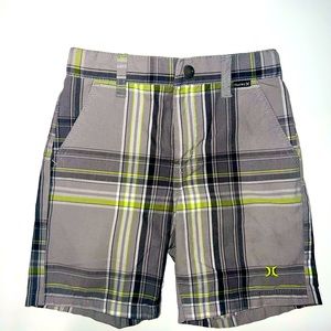 Hurley Boys Shorts 3T Brown and Green Stripes